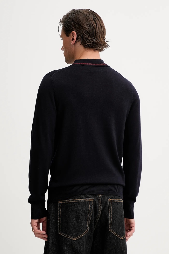 Îmbrăcăminte PS Paul Smith pulover de lână M2R.303Z.T21861 bleumarin