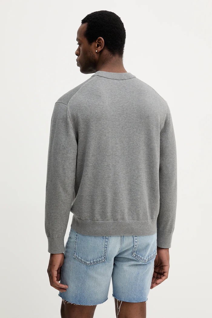 Дрехи Памучен пуловер Calvin Klein Jeans LV04RC309G сив