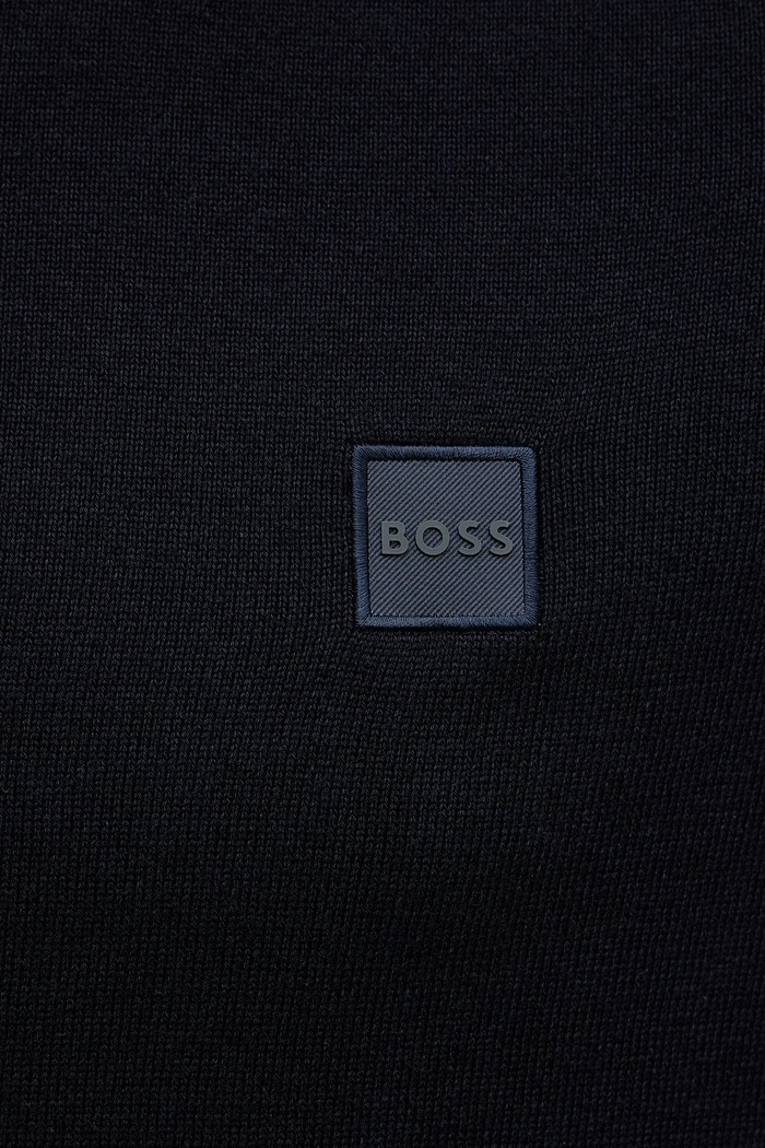 BOSS Orange sweter rozpinany męski z bawełną Kanozip_S 50543692 granatowy