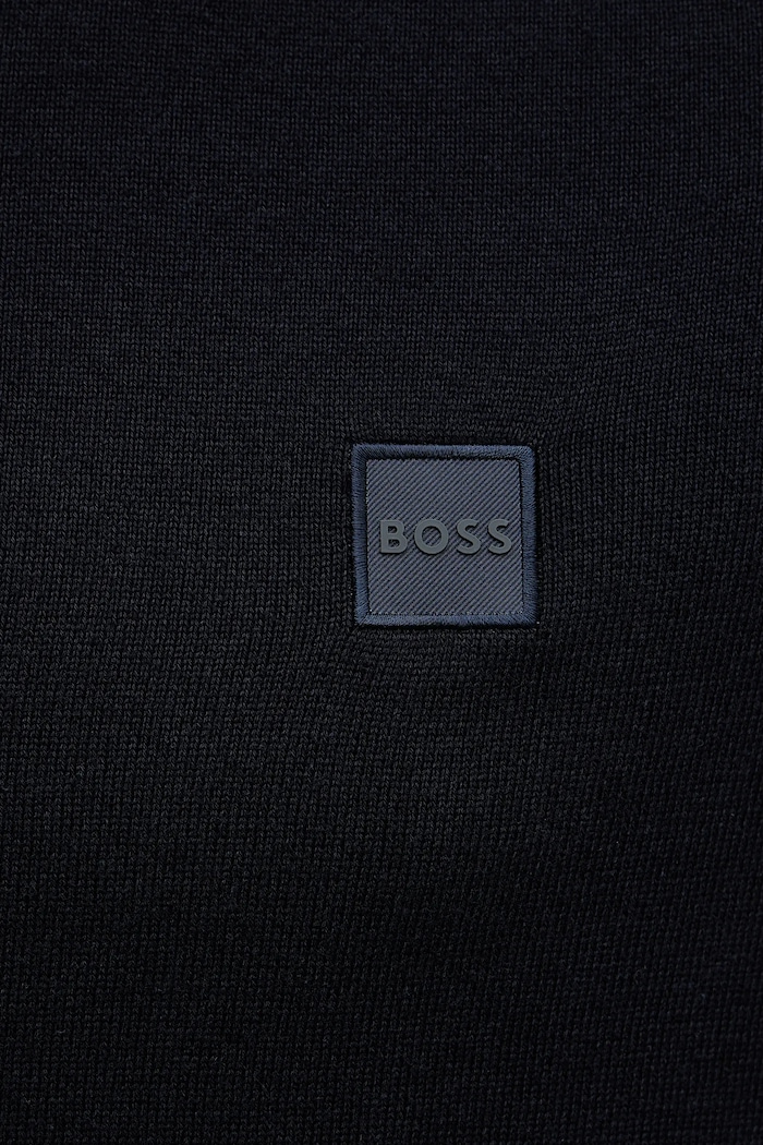 BOSS Orange sweter rozpinany męski z bawełną Kanozip_S 50543692 granatowy