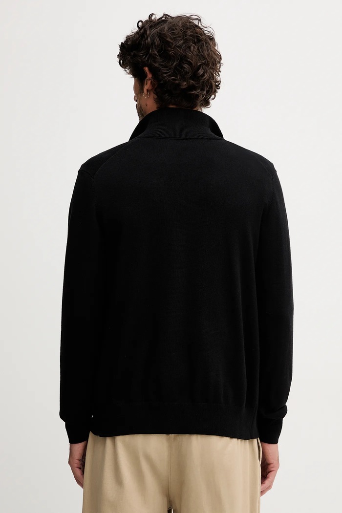 Îmbrăcăminte BOSS Orange cardigan pentru bărbați cu bumbac Kanozip_S 50543692 negru