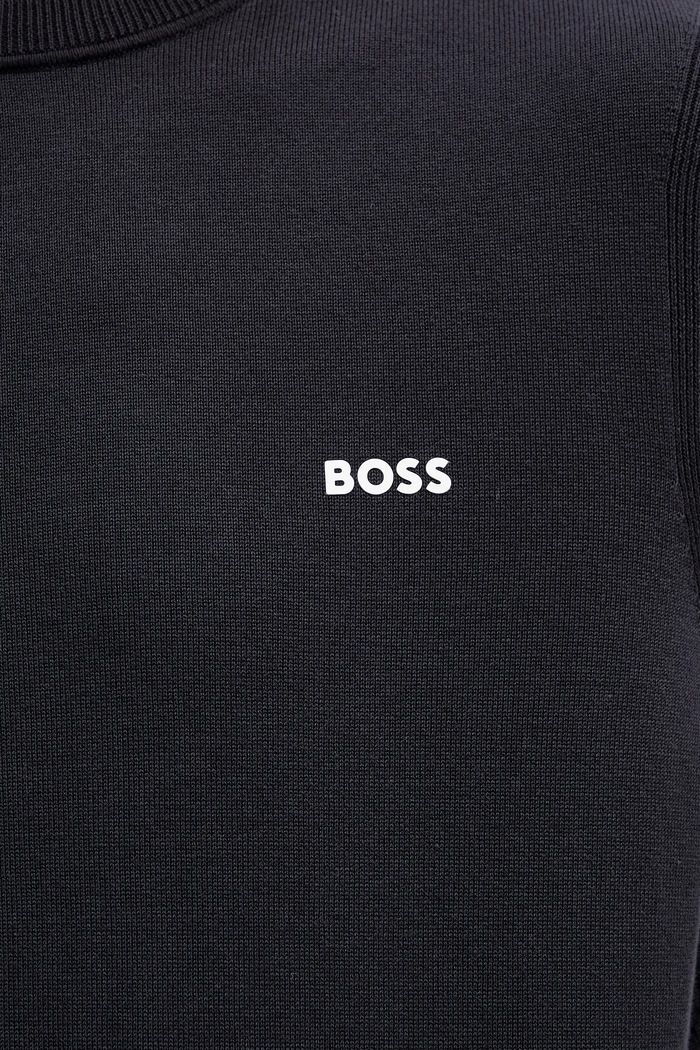 Βαμβακερό πουλόβερ BOSS Green Dolos σκούρο μπλε 50541940