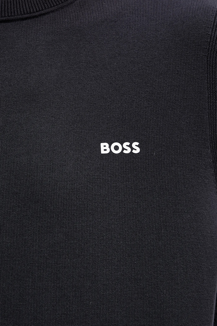 Βαμβακερό πουλόβερ BOSS Green Dolos σκούρο μπλε 50541940