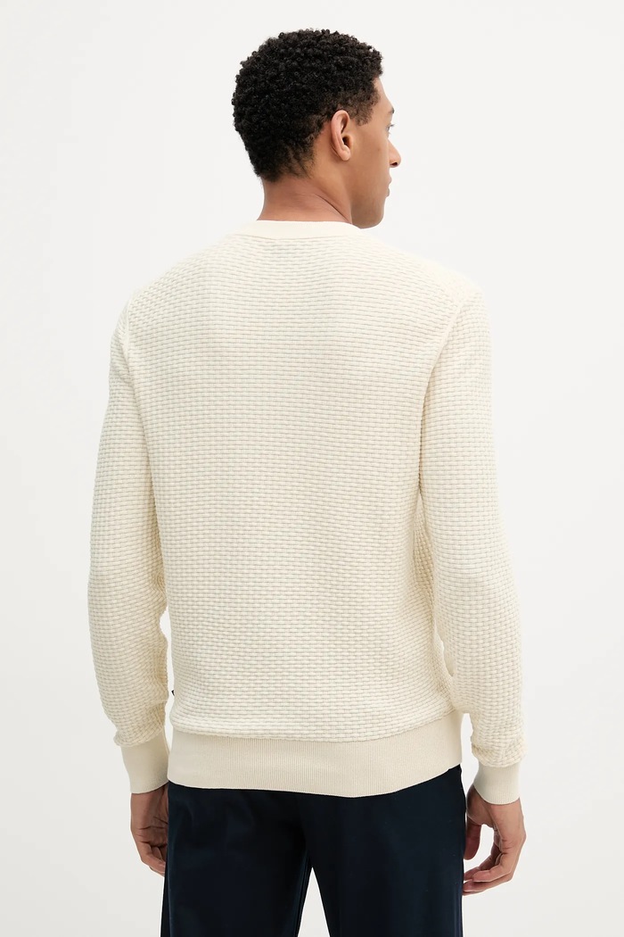 Odzież BOSS sweter męski bawełniany H-Imberto 50545283 beżowy