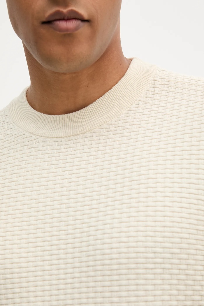 BOSS sweter męski bawełniany H-Imberto 50545283 beżowy