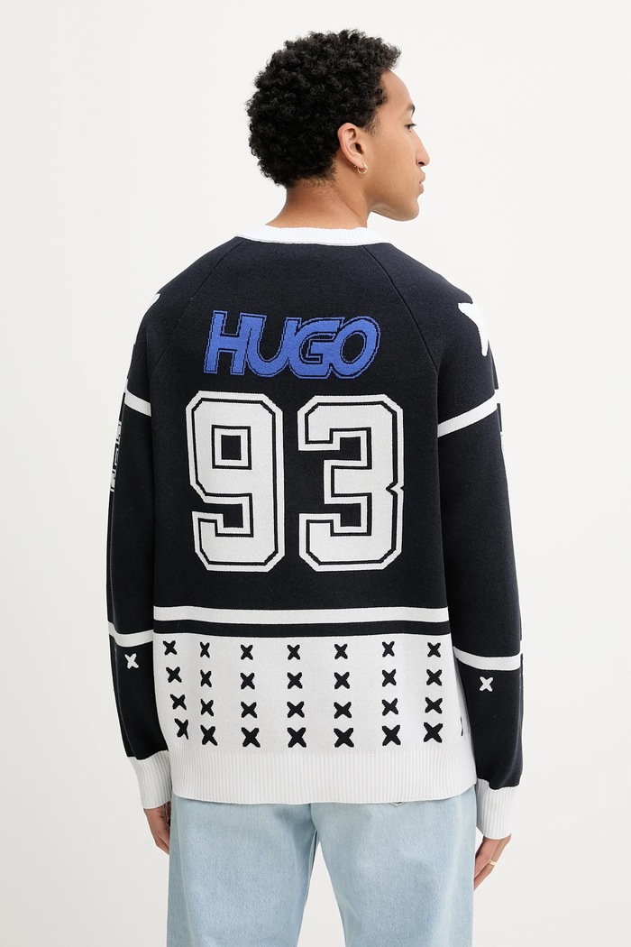 Îmbrăcăminte HUGO Blue pulover Shalock 50543775 alb