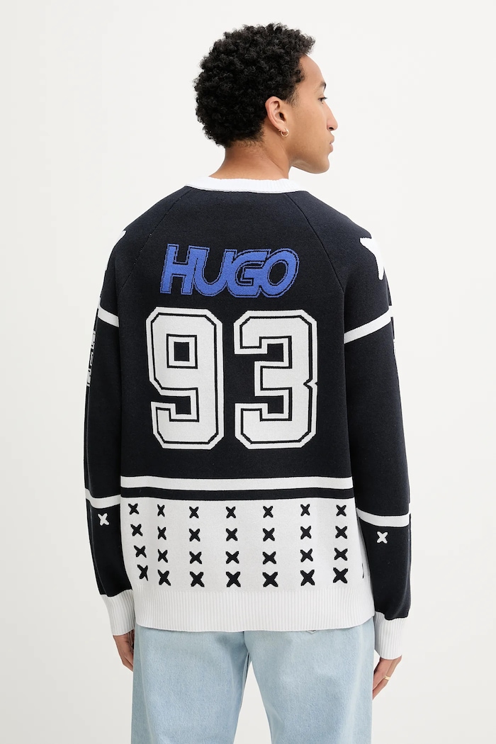 Îmbrăcăminte HUGO Blue pulover Shalock 50543775 alb