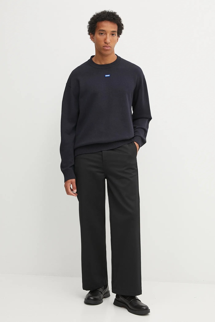HUGO Blue Pulover San Casey-CP 50543784 bleumarin AW25