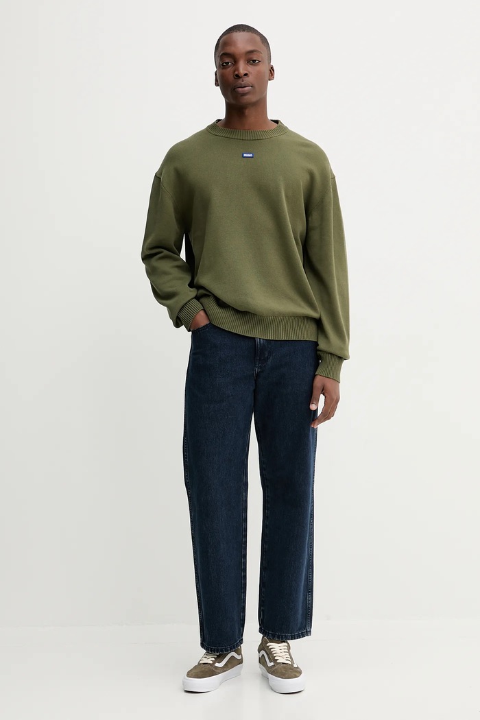 HUGO Blue Pulover San Casey-CP 50543784 verde AW25