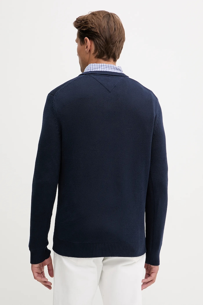 Odzież Tommy Jeans sweter bawełniany DM0DM21787 granatowy