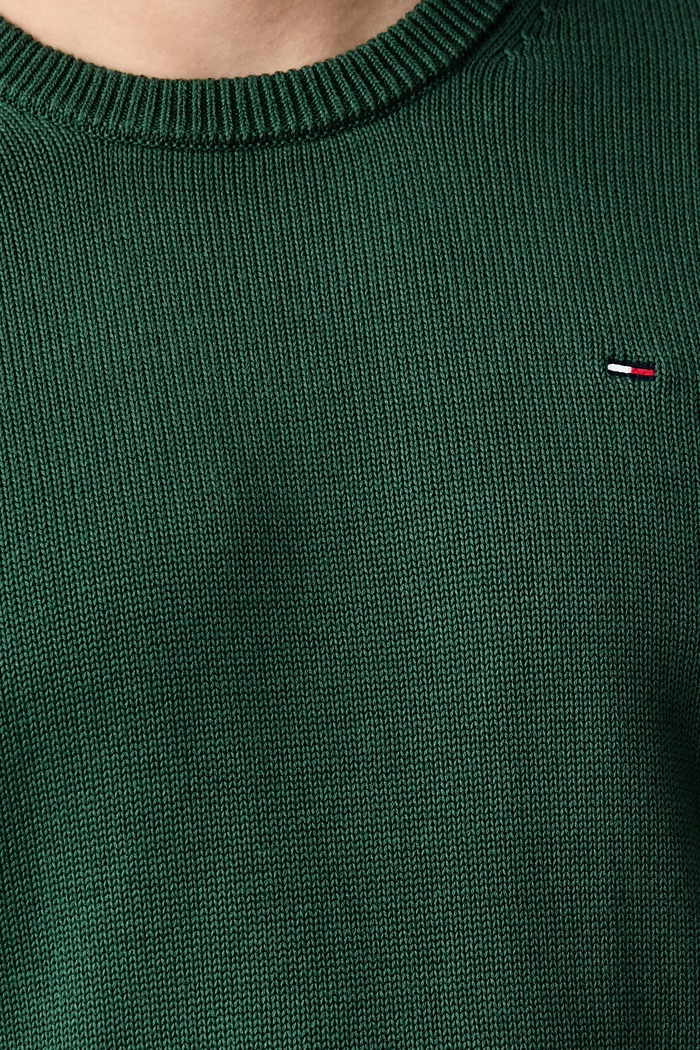 Svetr pánský bavlněný Tommy Jeans DM0DM21787 zelená