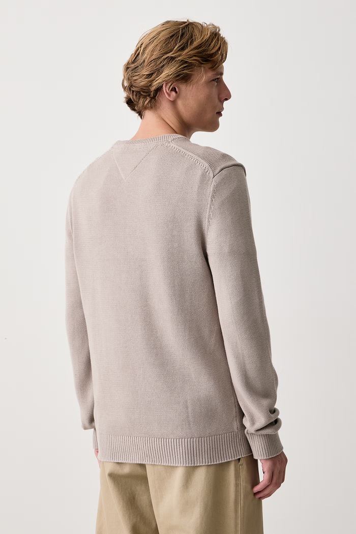 Odzież Tommy Jeans Sweter męski bawełniany DM0DM21787 beżowy