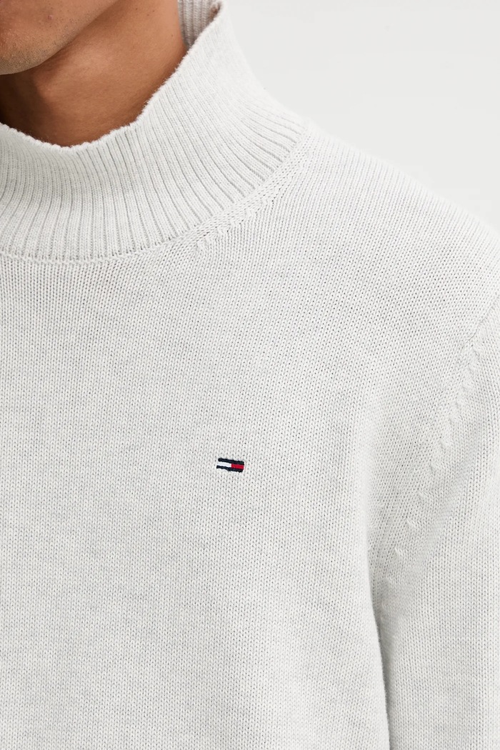 Tommy Jeans pamut pulóver DM0DM22096 szürke