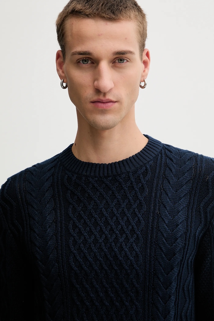 Bavlnený sveter Tommy Jeans tmavomodrá DM0DM22101