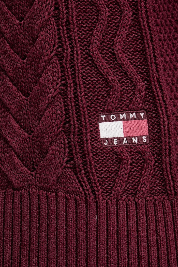 Tommy Jeans sweter bawełniany DM0DM22101 bordowy