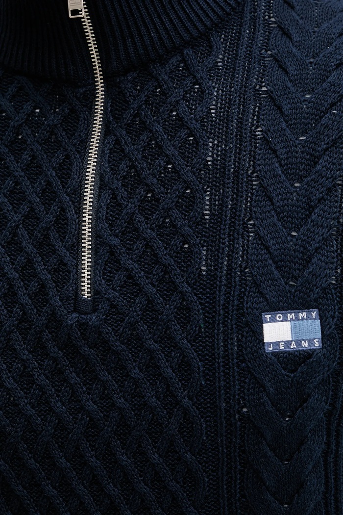 Bavlnený sveter Tommy Jeans DM0DM22103 modrá