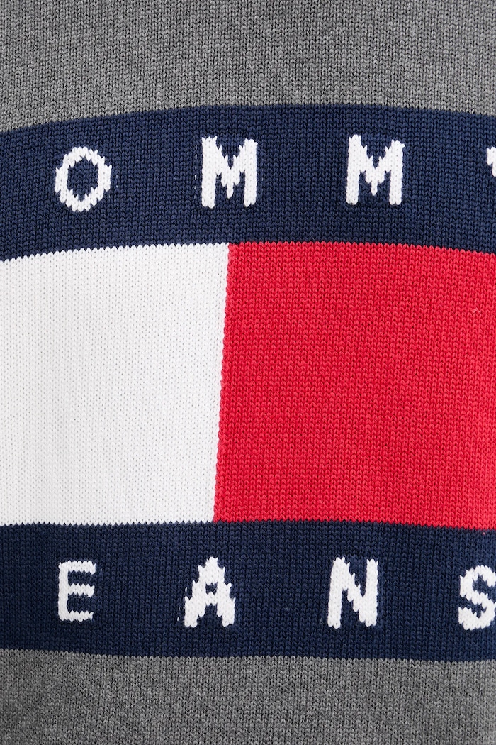 Bavlnený sveter Tommy Jeans DM0DM22105 sivá
