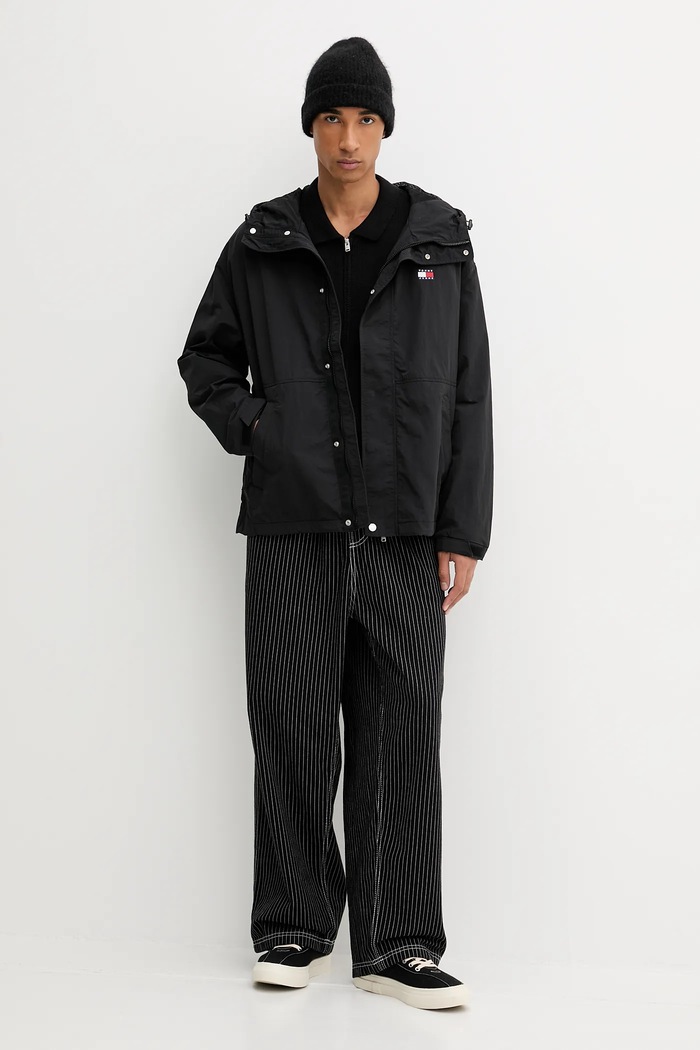 Bavlnený kardigán Tommy Jeans DM0DM22106 čierna AW25