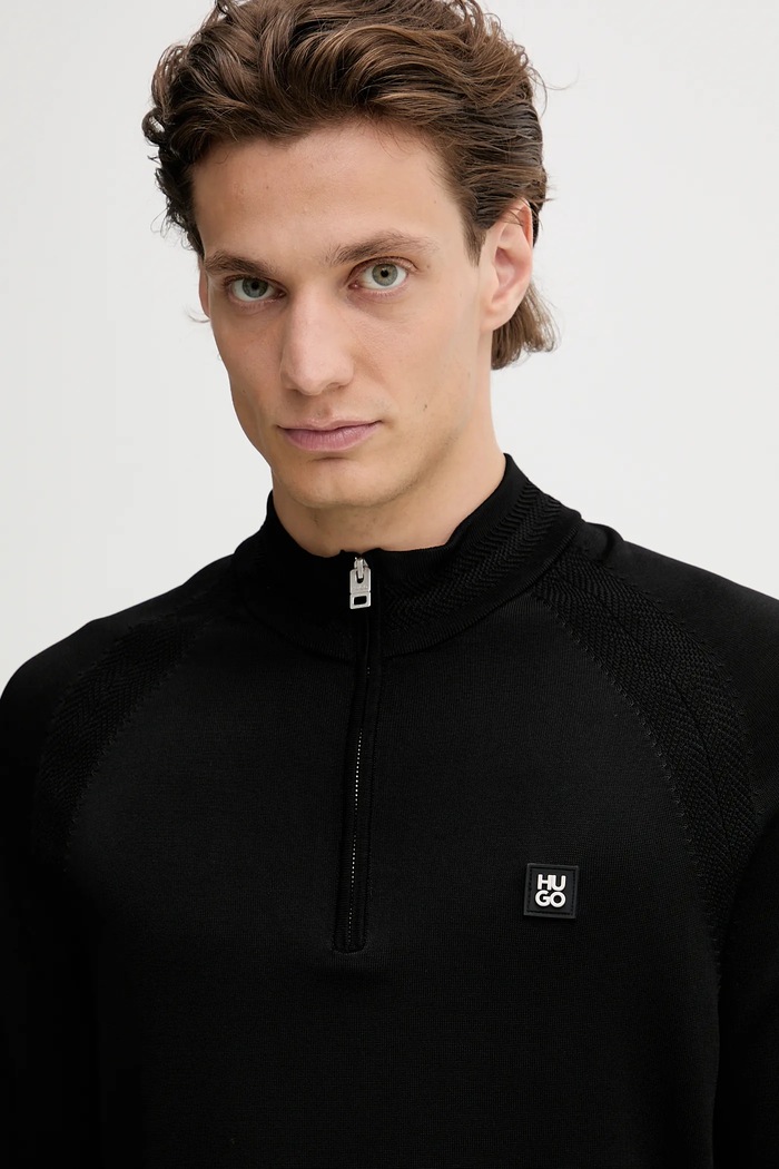 Светр HUGO Sayford чорний 50543786