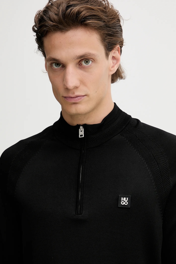 Светр HUGO Sayford чорний 50543786