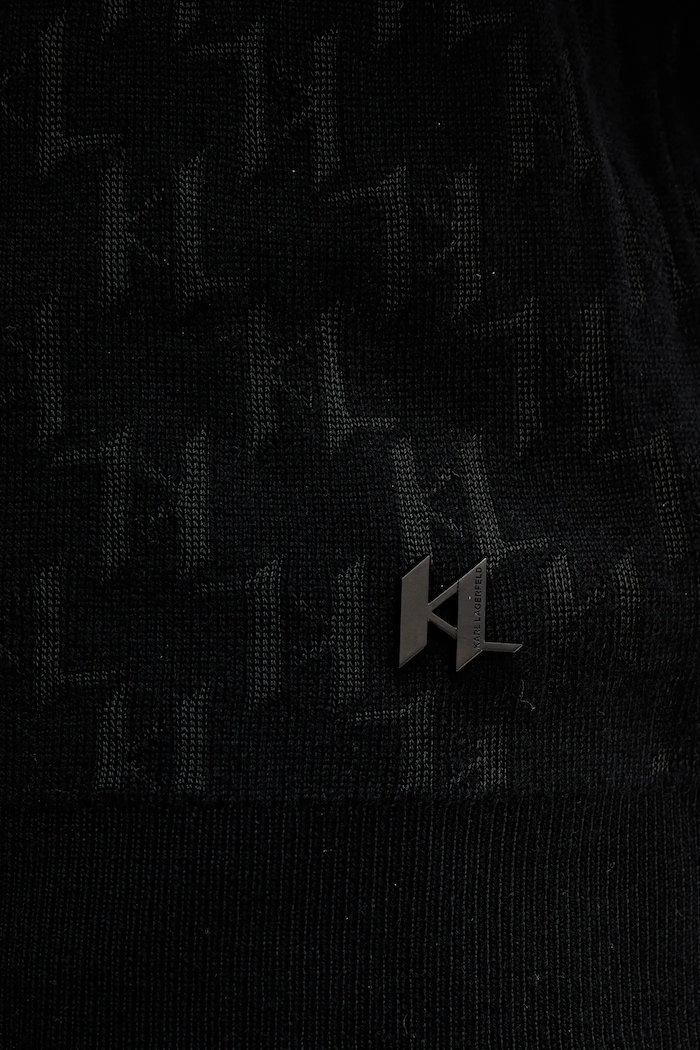 Sveter s prímesou vlny Karl Lagerfeld 554302.655018 čierna