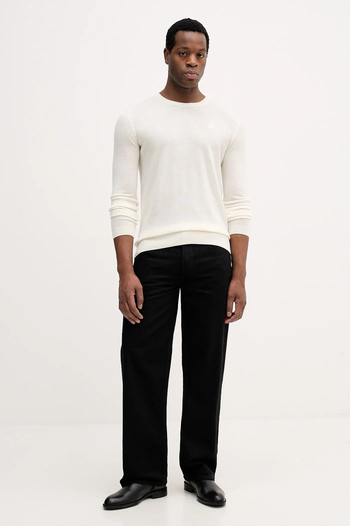 Μάλλινο πουλόβερ Karl Lagerfeld 554399.655000 μπεζ AW25