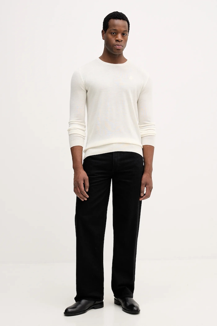 Μάλλινο πουλόβερ Karl Lagerfeld 554399.655000 μπεζ AW25