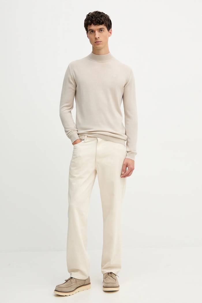 Vlnený sveter Karl Lagerfeld 554399.655002 béžová AW25