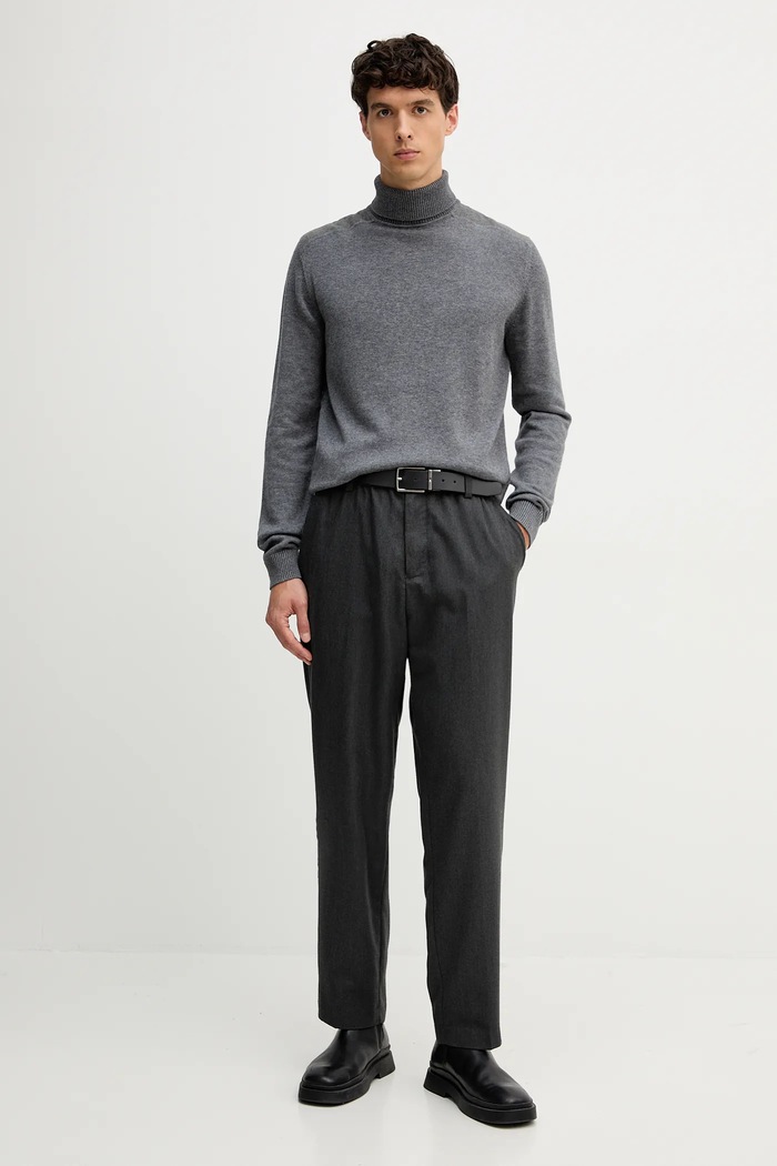 Sveter s prímesou vlny Karl Lagerfeld 554305.655024 sivá AW25