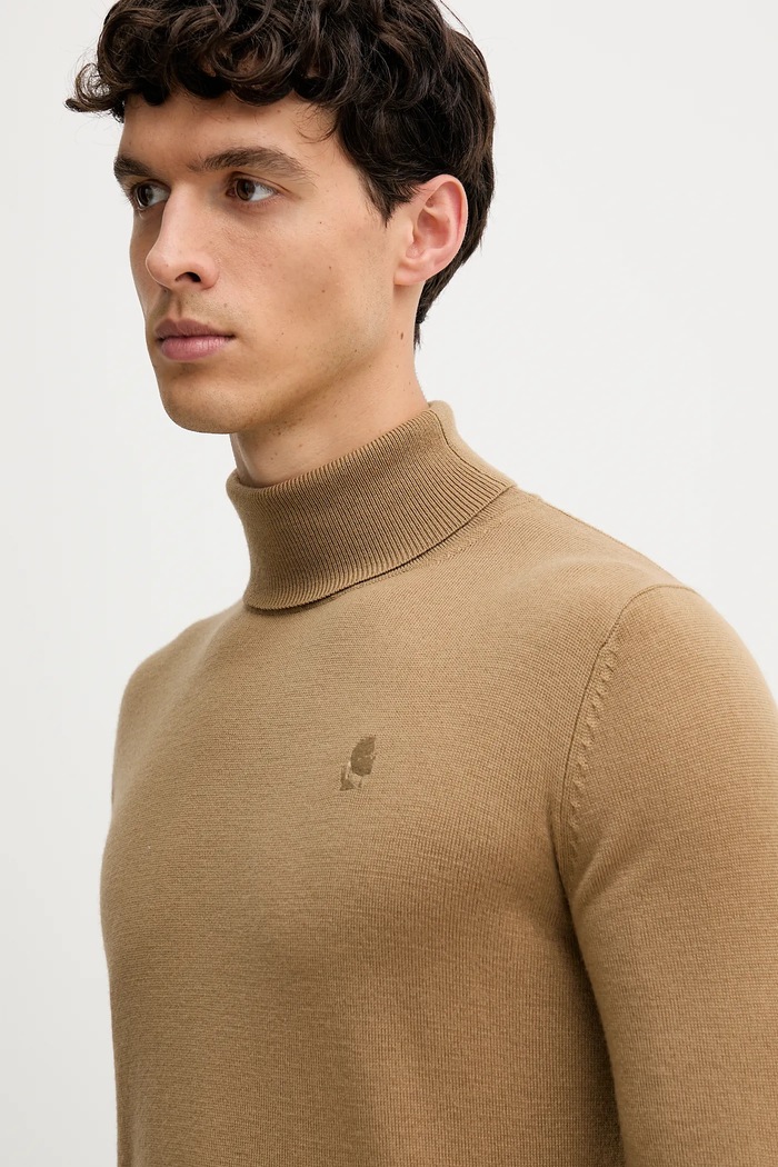Pulover de lână Karl Lagerfeld 554399.655058 maro