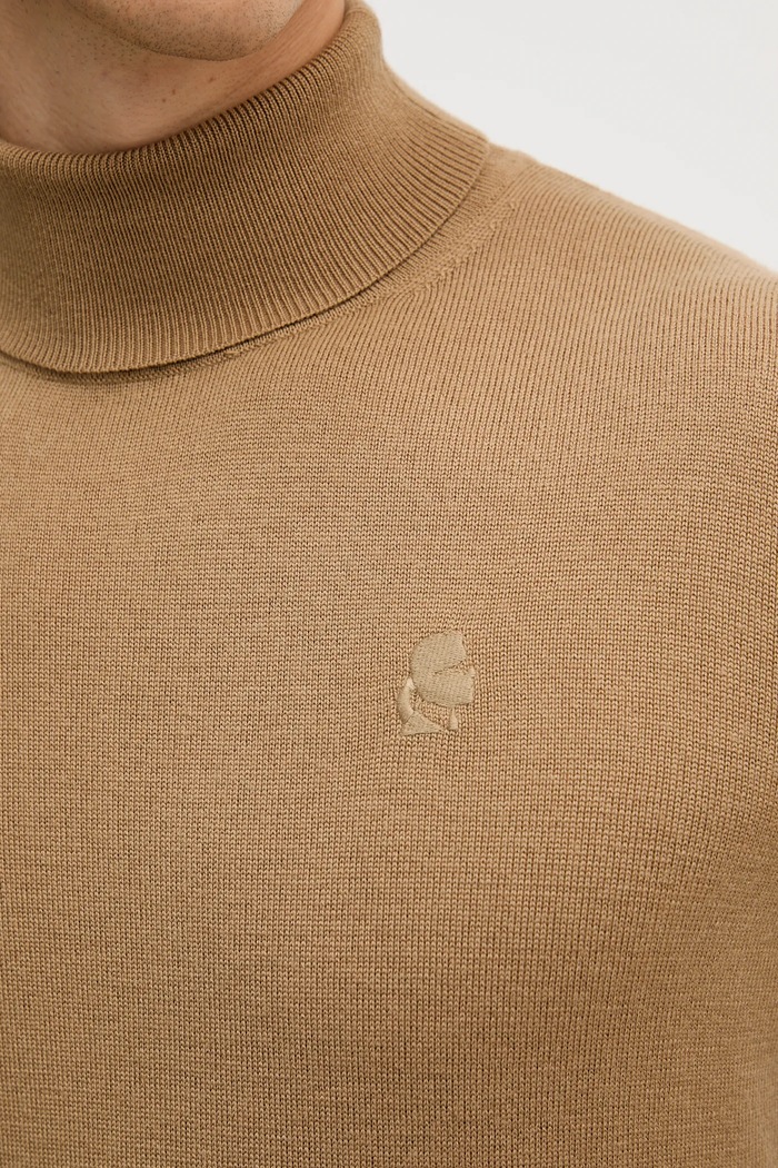 Pulover de lână Karl Lagerfeld maro 554399.655058
