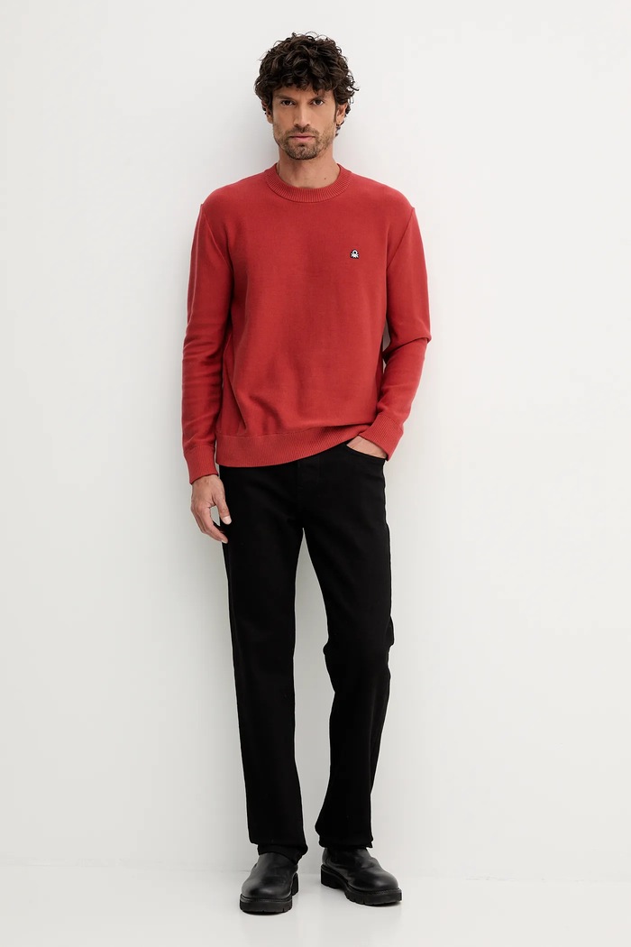 Πουλόβερ United Colors of Benetton 1V4KU10AF κόκκινο AW25