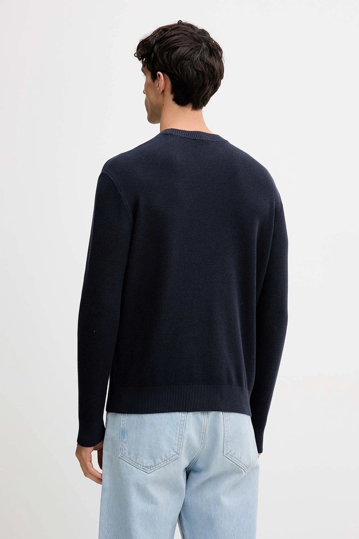 Odzież United Colors of Benetton sweter bawełniany 10C1K10AI granatowy
