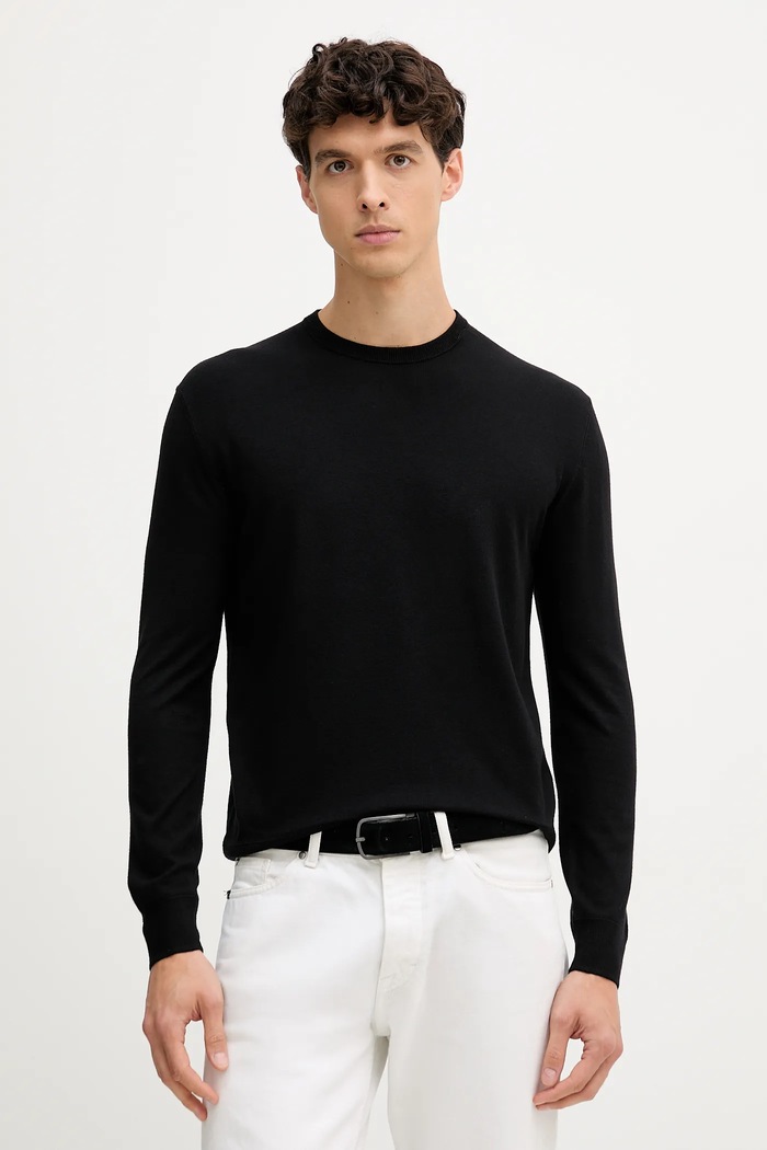 United Colors of Benetton maglione a maglia fine nero 110XU10A5
