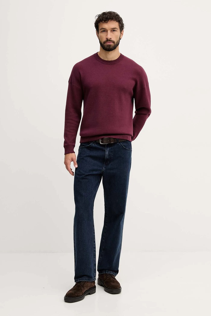 United Colors of Benetton pulóver gyapjúkeverékből 1Y6SK10A7 burgundia AW25