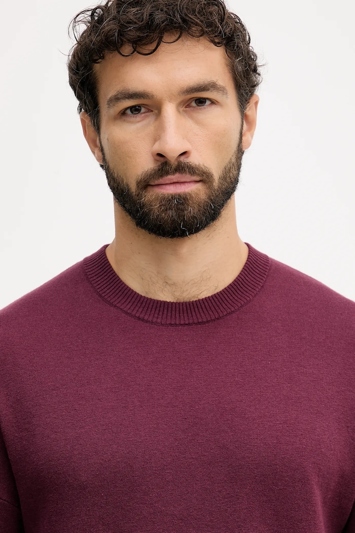 United Colors of Benetton pulóver gyapjúkeverékből burgundia 1Y6SK10A7