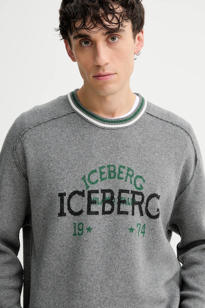 Pulover z volno Iceberg siva A018.7469