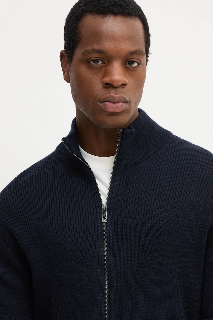 Armani Exchange cardigan con aggiunta di lana blu navy XM000912.AF10348