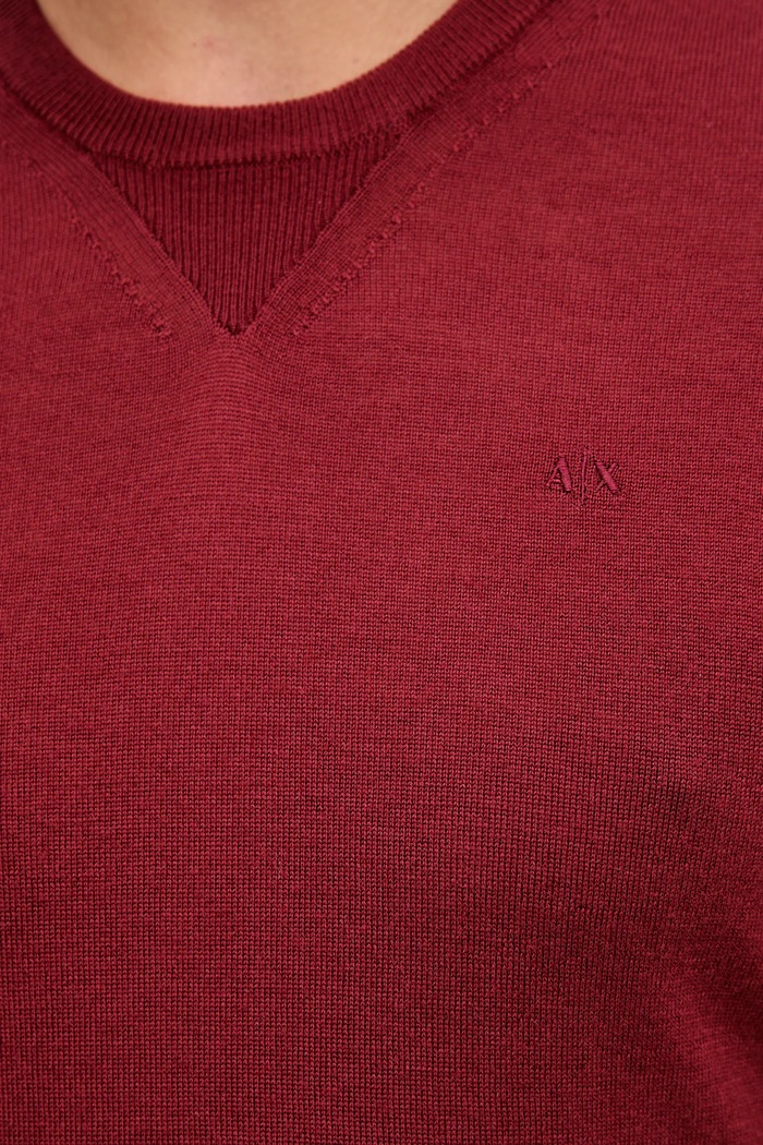 Armani Exchange pulover de lână 8NZM3A.ZM8AZ. burgundia