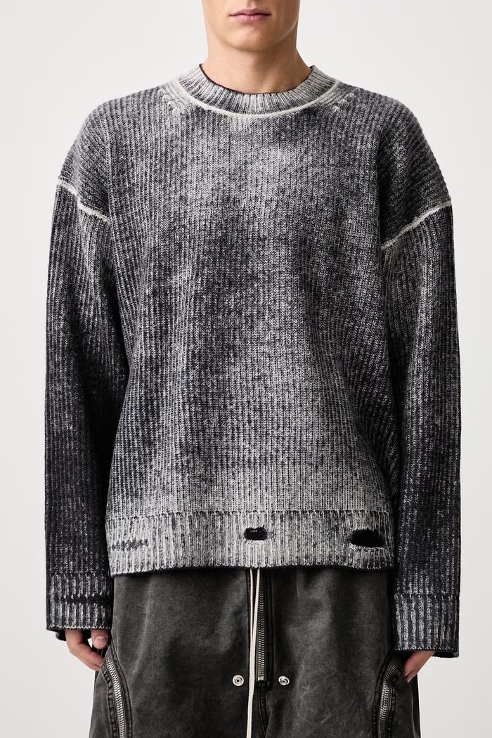 Reversible Fade Out sweter wełniany męski Represent czarny MLM100217