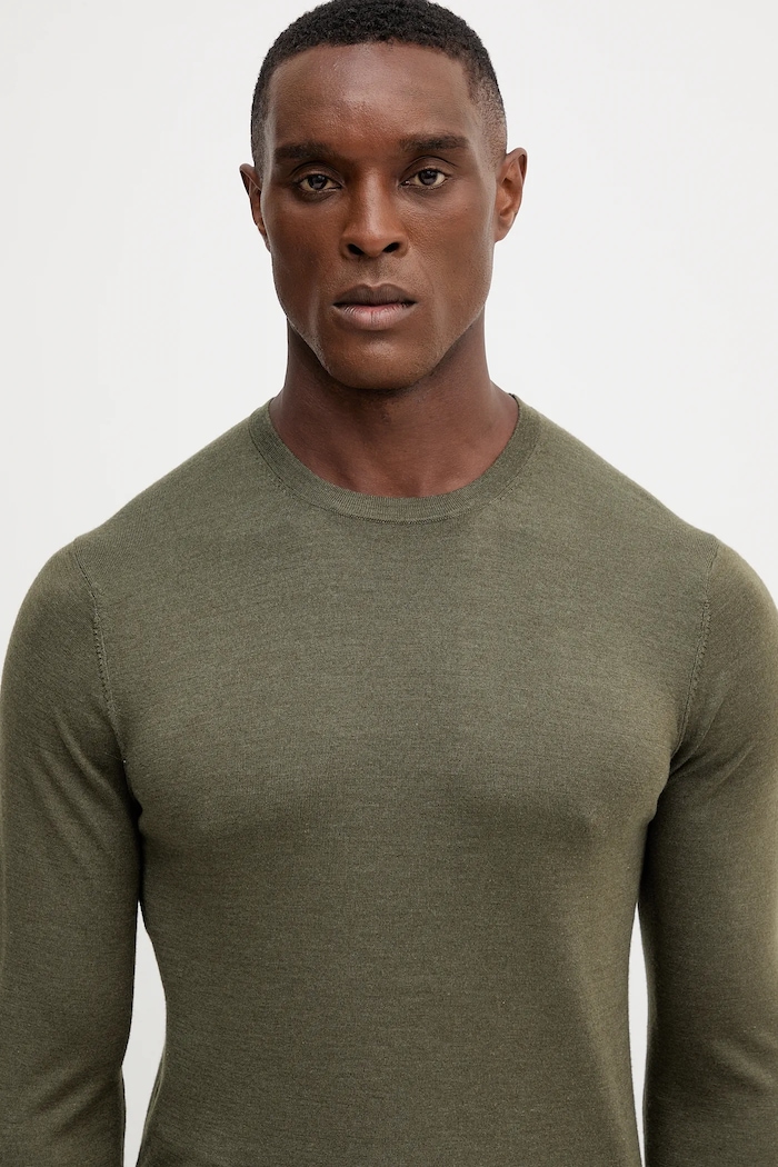Pulover de lână Hackett London HM7000006 verde