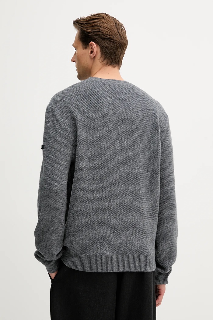 Îmbrăcăminte A.P.C. pulover de lână pull thomas WVBCZ.H23434 gri