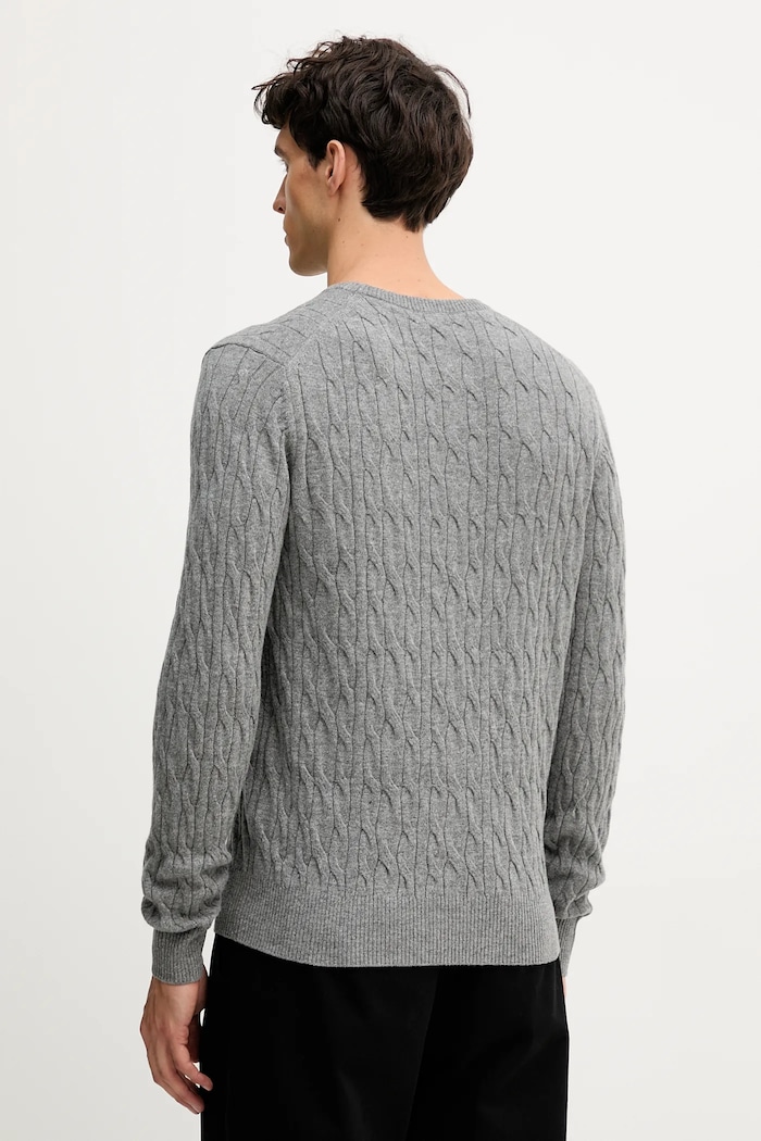 Îmbrăcăminte Hackett London pulover de lână HM7000079 gri