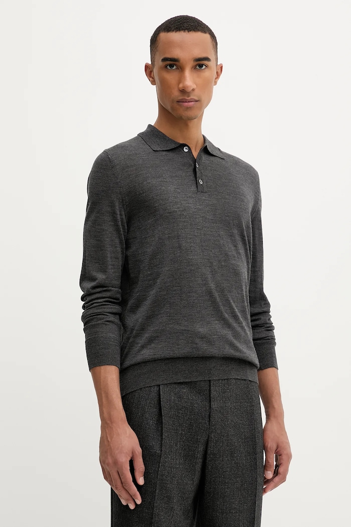 BARENA VENEZIA pulover de lână Knitwear Pevaron subtiri gri KNU4100.429