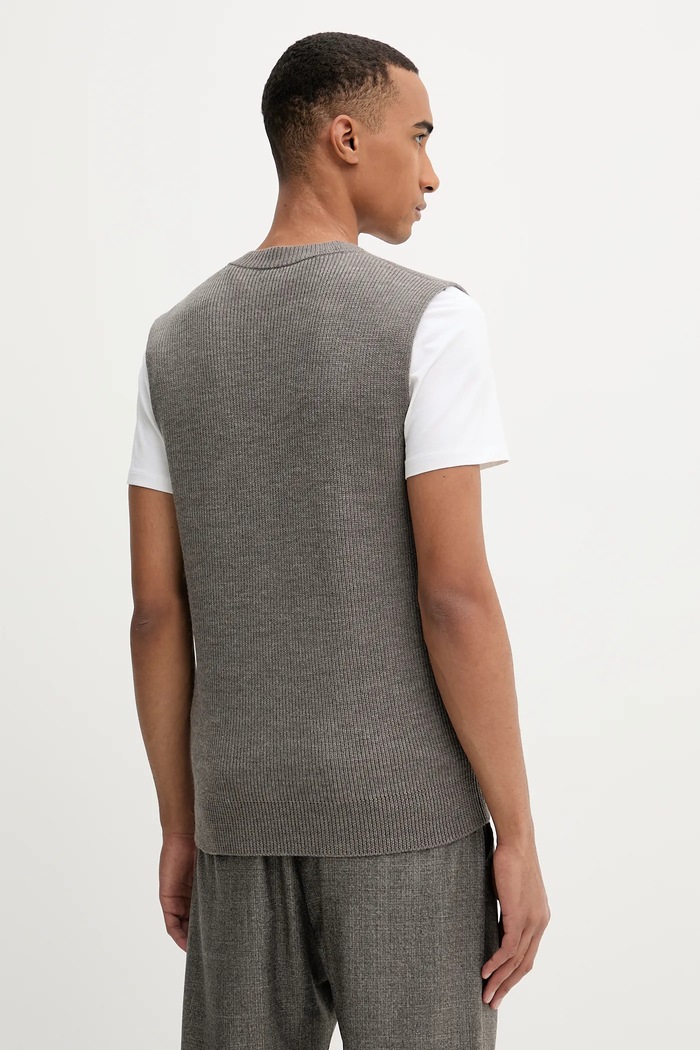 Oblečení Vlněná vesta BARENA VENEZIA Knitwear Turlon KNU5287.305 šedá