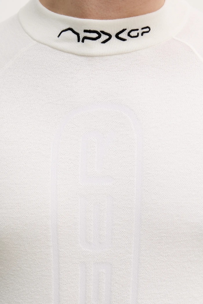 Sweter wełniany x F1 THE MOVIE Tommy Hilfiger beżowy MW0MW41383