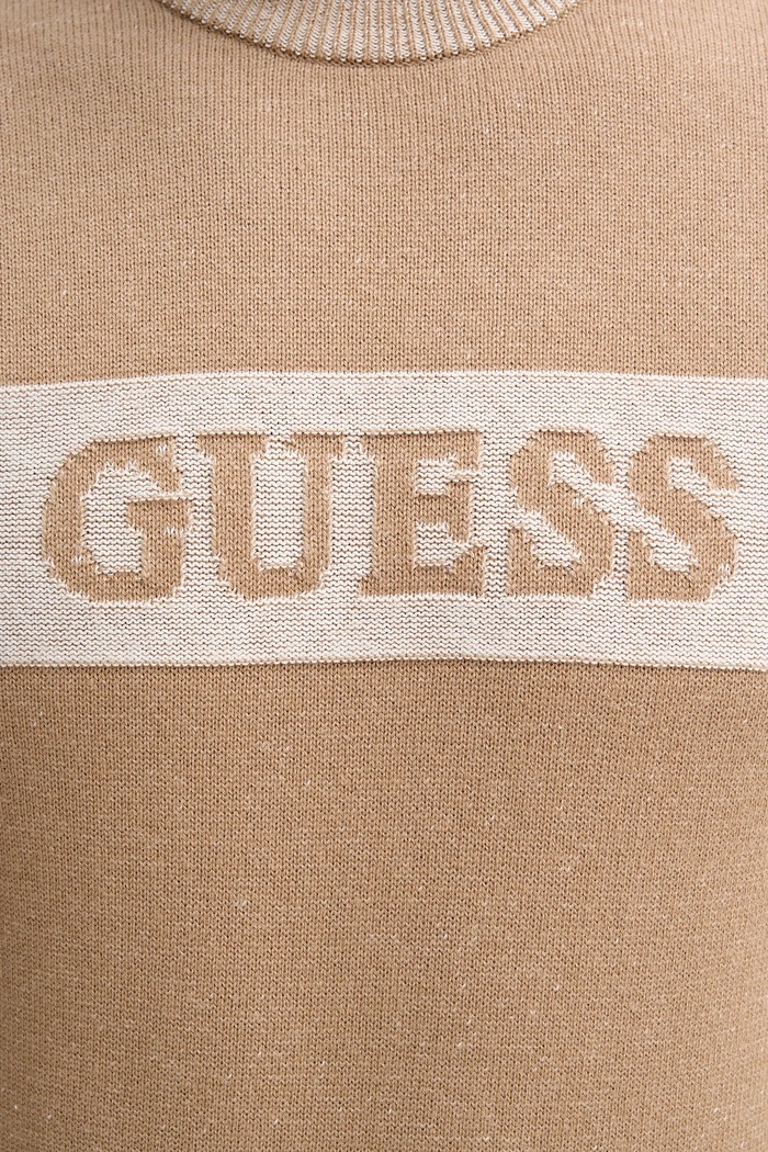 Πουλόβερ με προσθήκη μαλλιού Guess JACK M5BR28.Z0531 μπεζ