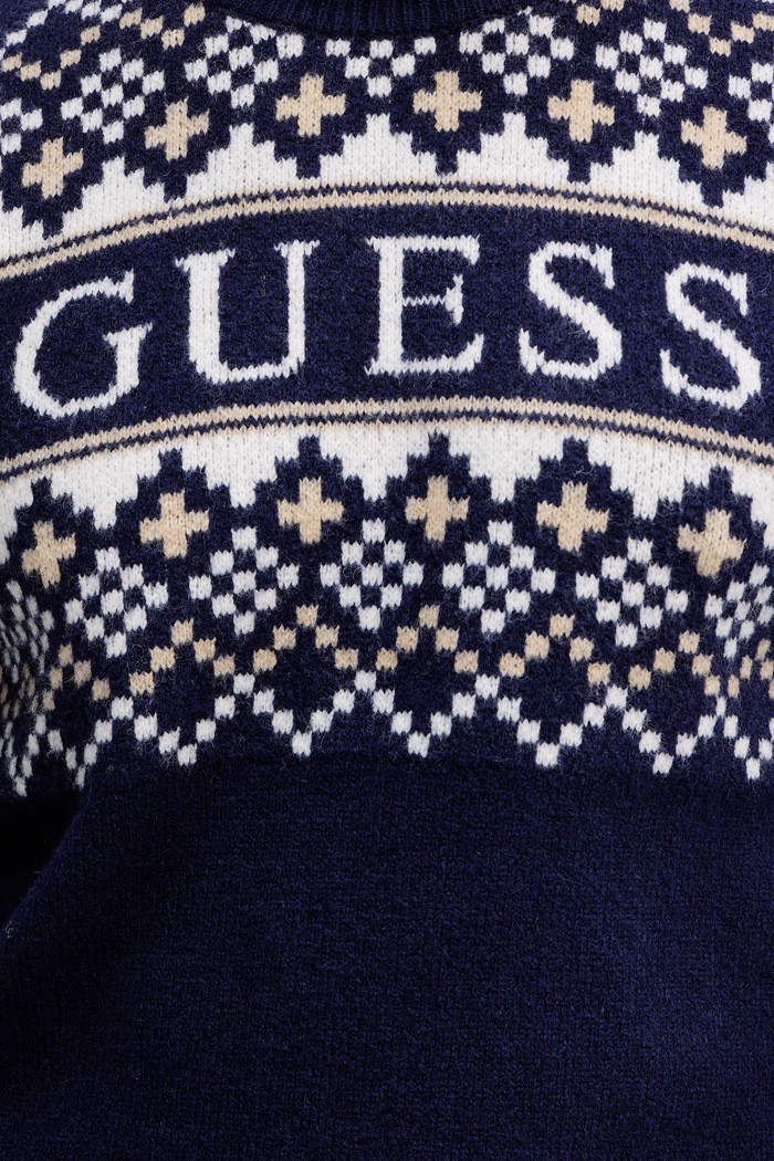 Πουλόβερ με προσθήκη μαλλιού Guess M5BR61.Z4142 σκούρο μπλε