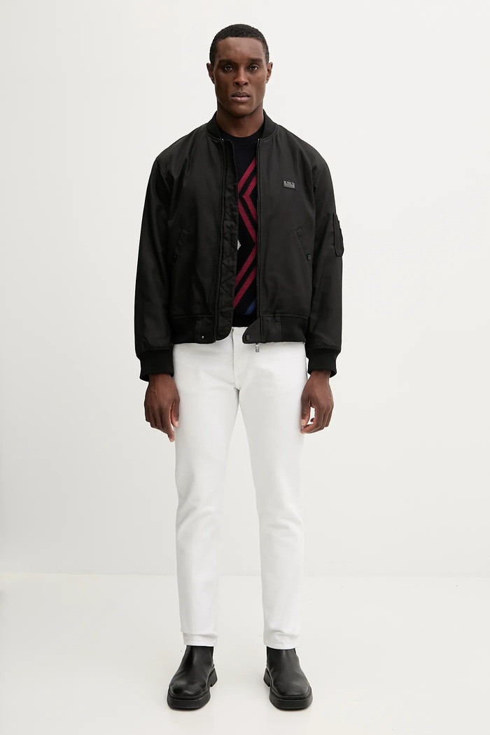 Sveter s prímesou vlny Armani Exchange XM001323.AF13776 tmavomodrá AW25
