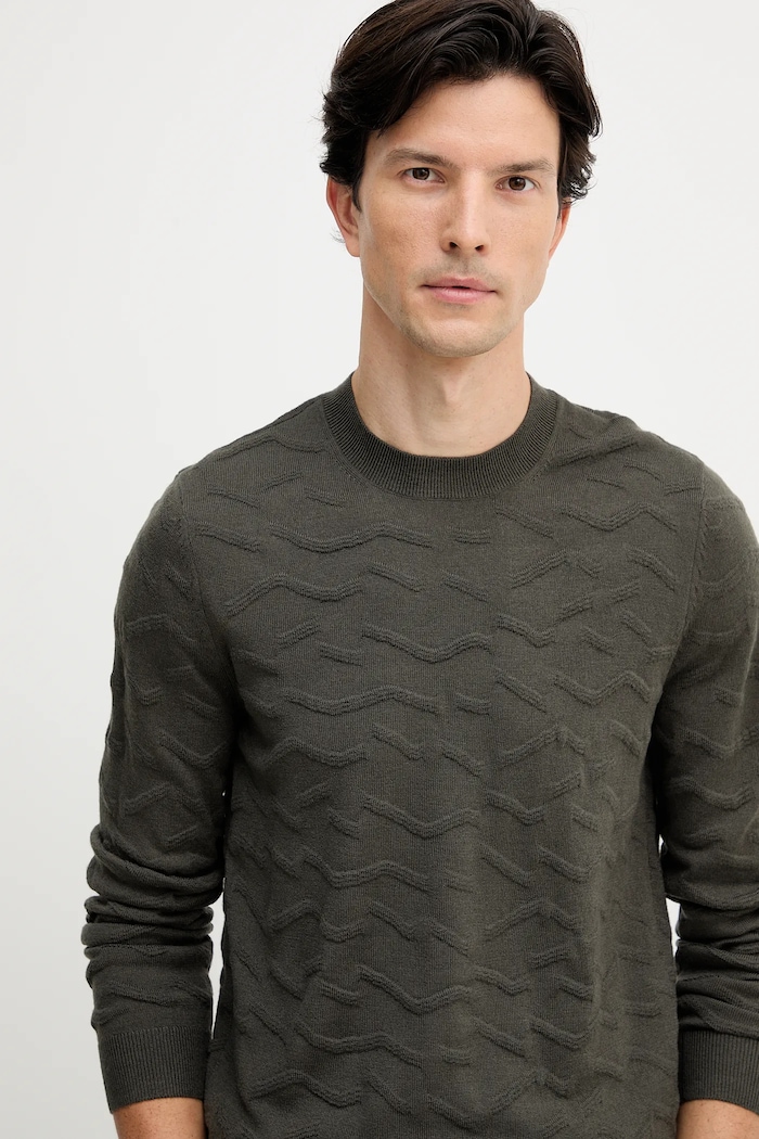 Pulover s dodatkom vune Armani Exchange zelena XM001560.AF11982